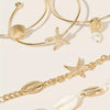 Women's Bracelet Starfish Shell Pendant Bracelet Set Beach Vacation Accessories - Image 5