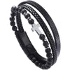 Cross Bracelet Men, Multi-Strand Woven Bangle, Cuff Wristband Or Birthday Gift for Him - Image 2