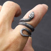 Gothic Punk Scale Serpentine Ring Stainless Steel Gold Silver Two Color Ring For Men Women Street Personality Jewelry - Image 4
