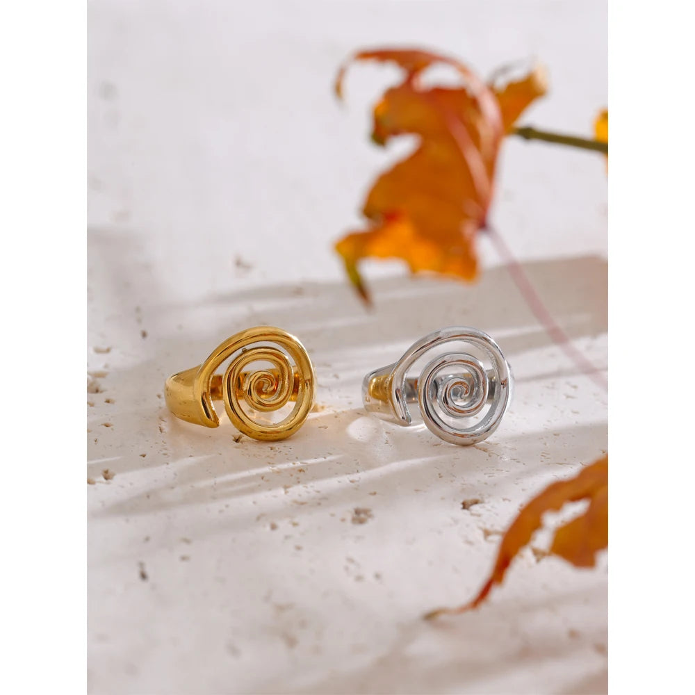 Size 6789 Conch Ocean Series Ring Casting Charm Finger Jewelry Accessories Gold Pvd Plated for Women - Image 1