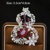 Design Crystal Flower Basket Snowflake Brooches for Women Maple Leaf Animal Corsage Coat Suit Accessories Pins - Image 8