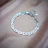 Dieyuro 316L Stainless Steel 3in1 Crossover Snake Chain Necklace Bracelets For Women Girl Jewelry Set - Image 9