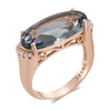 Grey Big Oval Wedding Rings For Women Rose Gold Color With Zircon Daily Jewelry - Image 6
