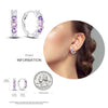 Silver Hoop Earrings For Woman Zircon Heart Shape Star Eardrop Earring Jewelry - Image 40