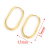 Stainless Steel Oval Hoop Earrings in Gold-Tone Silver-Tone Rose Gold-Tone and Black - Image 23