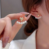 Light Imitation Pearl Stud Earrings Sweet Heart-shaped Ear Stud For Women Party Wedding Brid Jewelry Gift K - Image 1