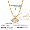 Oval Horse Eye Shape Zircon Pendant Necklace For Women Gold Plated Stainless Steel Necklace Jewelry Gift - Image 8
