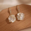 Elegant White Flower Pendant Dangle Earring Korean Jewelry Party Girl's Sweet Accessories for Woman's Earrings - Image 1