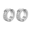 1 Pair Stainless Steel Inlaid Cubic Zirconia Magnetic Non-Piercing Stud Earrings Round Clip on Ear Cuff for Men Women - Image 14