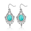 Silver Oval 8 10mm Natural Labradorite Earrings Vintage Ethnic Jewelry for Women Gift - Image 13