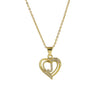 A-Z English Letter Initial Necklace Gold Plated Necklace Micro Setting Zircon Heart Necklace for Women - Image 14