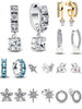 European Silver Snow, Pearl Earrings Suitable for Women's Festivals Charm Jewelry Gifts - Image 2