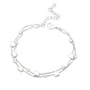 Silver Bracelets Woman Heart Ball Chain Charm Bracelet Couple Jewelry Accessories Jewellery - Image 5