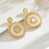Bohemain Colorful Round Crystal Beads Drop Earrings for Women Ladies Handmade Geometric Metal Earrings Summer Party Jewelry Gift - Image 10