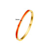 G&D Colorful Orange Enamel Bangles Bracelets for Women Party Gift Bangles Stainless Steel Jewelry - Image 16