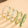 5Pcs Enamel Dropped Glaze Flower Bracelet For Women Classic Vintage Cloisonne Open Bangles Elegant Bohemian Jewelry Gifts - Image 6