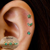 3PCS Women's Stainless Steel Flower Small Stud Earrings Set Outdoor Travel Carnival Party Festival Dressing Gifts - Image 1