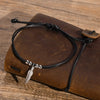 Men's Stylish Black Rope Chain Ankle Bracelets for Boys, Stainless Steel Feather Beads Charm Anklet,Foot Gifts Jewelry - Image 9