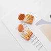 Cute Multi-Gradient Color Square Polymer Clay Earring Stud Set Handmade Braided Knitting Pattern Women's Jewelry Gifts - Image 10