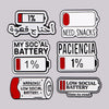 Spanish Paciencia Enamel Pin 1% Battery Brooch Pines Lapel Pins Badge on Backpack Clothing Accessories Jewelry Gifts - Image 1