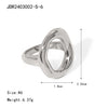 Minimalist Asymmetric Hollow Ring in Stainless Steel - Image 13