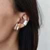2Pcs Retro Women Piercless Ear Clip Earring Classic Wide C Shape Earcuff Earrings Girl Daily Wear Jewelry Gifts - Image 1