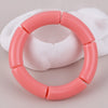 Colorful Acrylic Tube Bead Bangle with Elastic Fit - Image 15