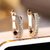 Multicolor Crystal Hoop Earrings For Women Rose Gold Silver Color Rainbow Zircon Earring Wedding Jewelry Gifts - Image 7