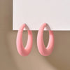 Korean Frosted Acrylic C-Shape Hoop Earrings for Women Resin Geometric Candy Color Circle Earrings Jewelry Gifts - Image 2