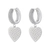 Pearl Heart Hoop earrings 4 lines Cubic zirconia women huggie earrings Sweet Bow drop earrings - Image 11