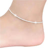 Silver Ankle Bracelets for Women Dainty Adjustable Layered Anklet Set Stackable Cuban Link Anklets Beach Jewelry - Image 7