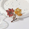 Autumnal Design Sensibility Maple Leaf Brooch Style Unique Simulation Leaf Pin Gownsuit Chest Flower For - Image 6