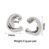 Metal Geometric C-Shaped Ear Clip Earrings for Women Men Simple Irregular Smooth Non Piercing Chunky Ear Cuff Jewelry - Image 6