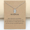 Charm Pendant Necklace with Sun Dragonfly Owl Lotus Feather Angel Wing Elephant and More Designs - Image 14