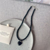 Colorful Beaded Choker Necklace with Heart Pendant Y2K Style - Image 17