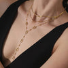 Y Shaped Pendant Necklace with Stainless Steel Chain - Image 3