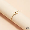 Simple Love Letter Bracelet Retro Adjustable Alloy Letter Bracelet Women Hand Jewelry Accessory - Image 22