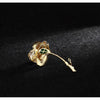 Ajojewel Korean Retro Golden Ginkgo Leaf Brooches For Women Rhinestone Plant Jewelry With Green Stone - Image 5