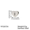 Carlidana High Polish Stainless Steel Silver Color 7 6mm Engraved Letter Alphabet Initial Perforated Heart Charm Accessories - Image 9