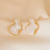 Abstract Alien White Color Cloud Irregular Stud Earring for Women Temperament Ear Jewelry Simple Christmas Valentine's Day Gift - Image 14
