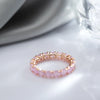 Emerald Round Cut Zircon Ring for Women Rose Gold Promise Ring Wedding Band Jewelry Valentine's Day Gifts - Image 17