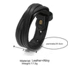 Leather Cuff Bracelet Punk Braided Bracelets Rock Leather Wristbands Mens Leather Bracelet Bangle Adjustable Wrap Bracelet Men - Image 2