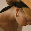 Smooth Stainless Steel Circle Hoop Earrings in Gold Tone and Silver Tone - Image 3