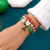 3Pcs/Set Colorful Beads Christmas Bracelet For Women Xmas Tree Snowman Santa Claus Snowflake Beaded Bracelet Year Jewelry - Image 2