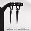 No Fade Different Length Pointed Cone Dangle Earring Stainless Steel Round Hoop Earrings For Women Men Jewelry Ear Piercing Gift - Image 18