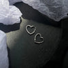 Open Heart Hoop Earrings in Gold Tone or Silver Tone - Image 44