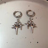 Punk Rock Hollow Thorns Love Heart Pendant Hoop Earrings for Women Men, Lover Cool Rivets Spike Earings Jewelry - Image 11