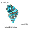 Classic Enamel Conch Brooch for Women Unisex Rhinestone Aquatic Life Pins Banquet Party Backpack Gifts Jewelry Accessories - Image 10