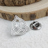round Celtic knot men's lapel pin, stainless steelGold-plated badge, black brooch for suit accessories, gift for father - Image 3