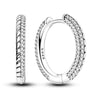 Silver Shining Zircon Earring Sparkling Simple Bow Irregular Curve Hoop Earring Jewelry Gifts for Women Men - Image 30